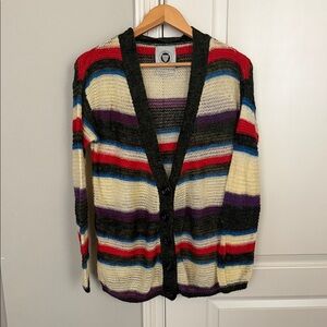 Urban Outfitters Multicolor Striped Button Cardigan